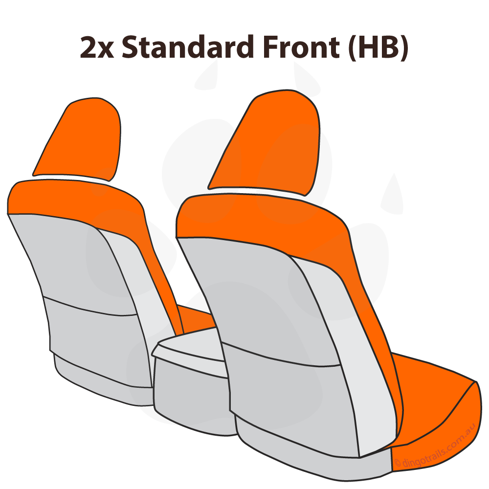 2x STANDARD Front Seat Cover (HB)