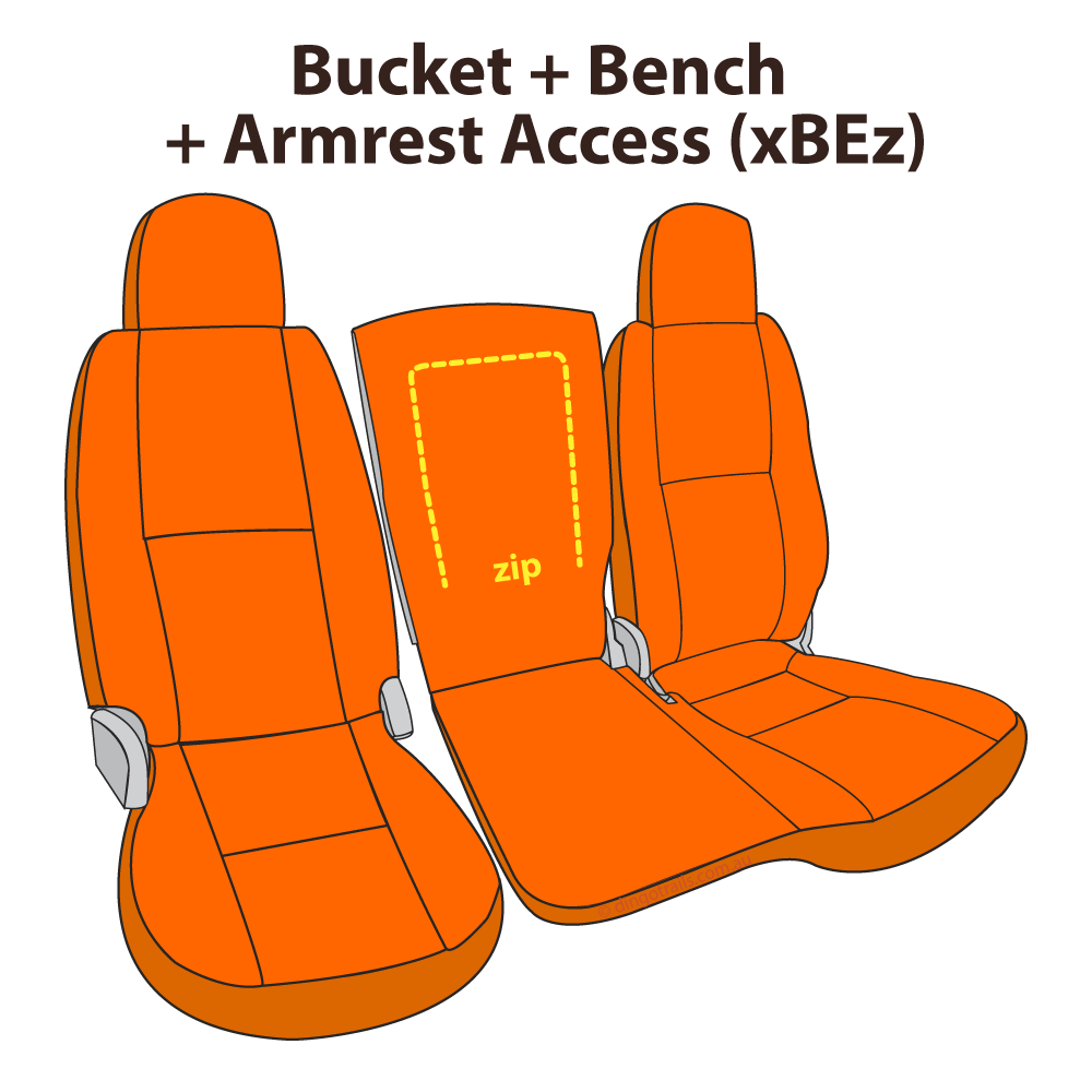 Bucket (HB/FB) + Bench + Zip Armrest Access Cover (xBEz)